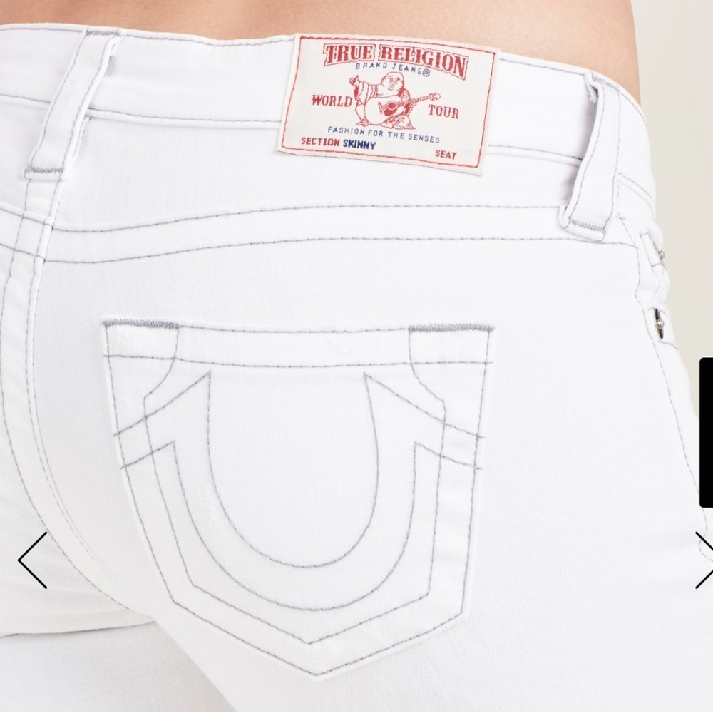 True Religion Basic Skinny with Flaps Optic White